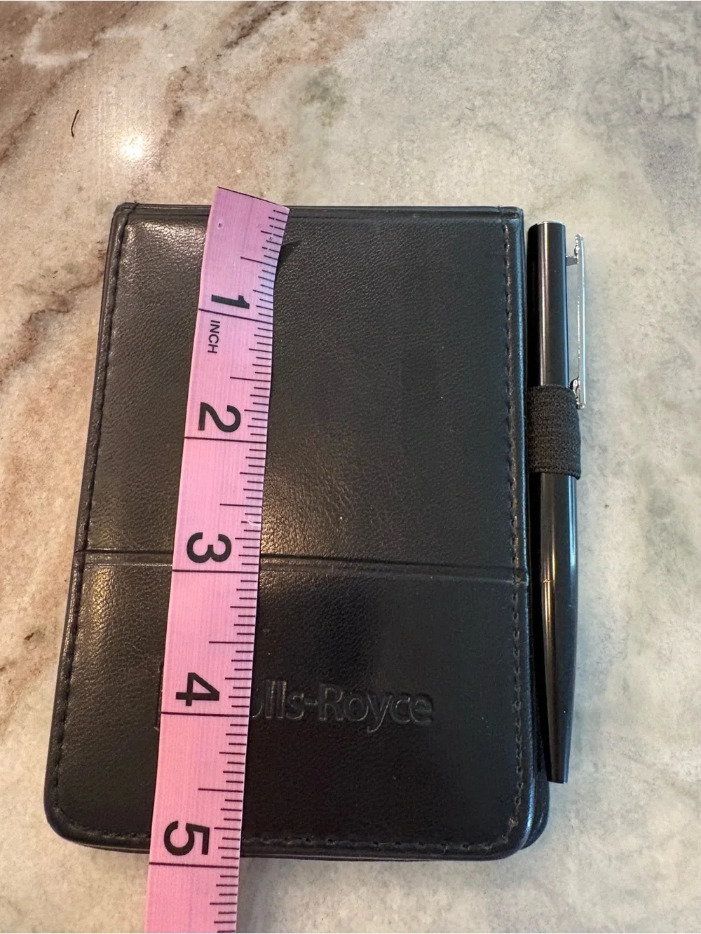 Rolls Royce Leed Mini Note Pad Cover and Ink Pen Set Black